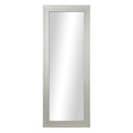 White Floor-Length Full-Size Mirror - Lean or Wall Mount, 27x70 Inches - Single Variation