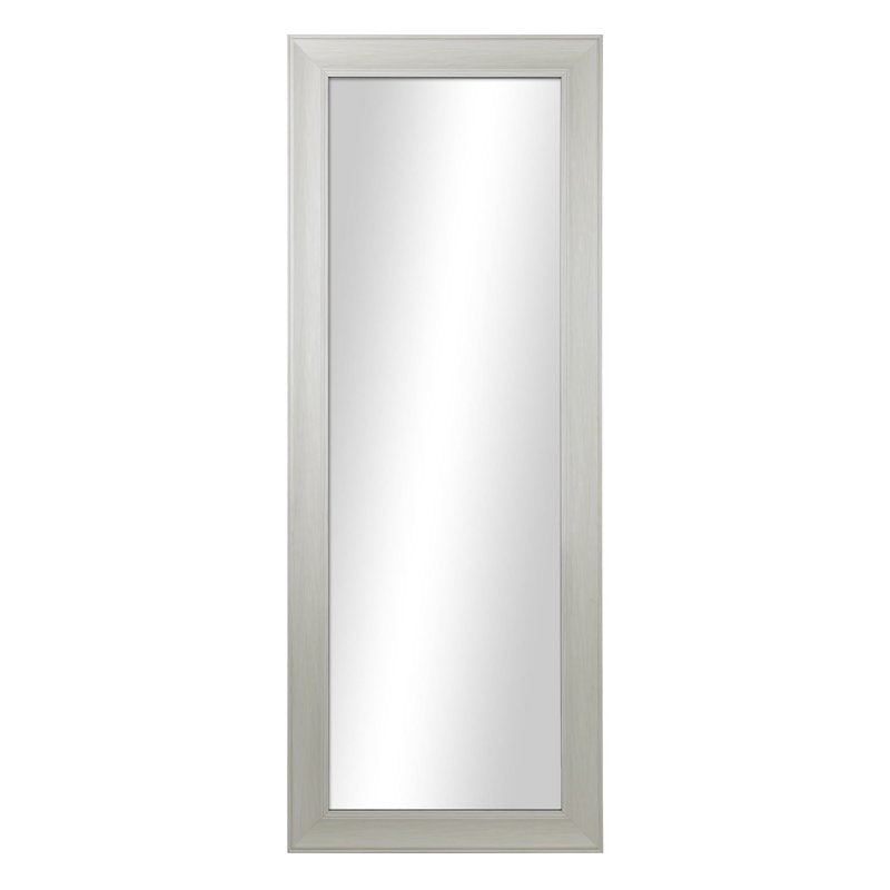 White Floor-Length Full-Size Mirror - Lean or Wall Mount, 27x70 Inches - Single Variation
