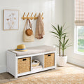 3-Cube Storage Bench with Removable Cushion - Multiple Colors