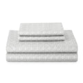 Twin Cotton Sateen Sheet Set with Wrinkle-Resistant Finish - Suzani Soft Silver