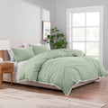 King Linen Duvet Cover Set with Contrast Border - Soft Sea Better Homes & Gardens