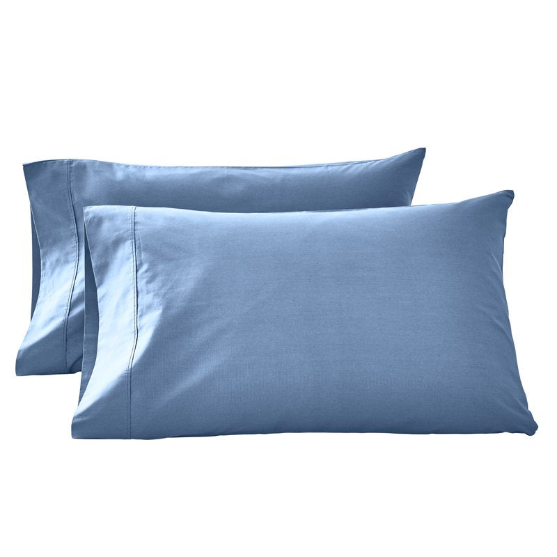 Better Homes & Gardens Queen Cotton Percale Pillowcases - Blue Water, 2 Pack