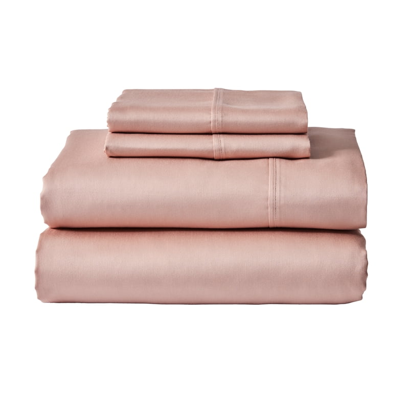 King Cotton Sateen Bed Sheet Set - 300 Thread Count Antique Blush