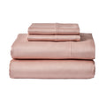 King Cotton Sateen Bed Sheet Set - 300 Thread Count Antique Blush