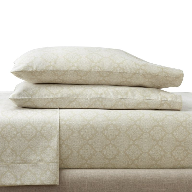 Better Homes & Gardens Ogee Print King Pillowcase Set - Almond Biscuit, 2-Piece, 400 Thread Count