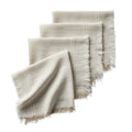 Beige Fringe Napkin Set - 20 x 20 Inches - 4 Pack - Single