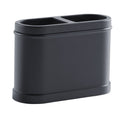 Black Metal Toothbrush Holder - Modern Bathroom Counter Organizer