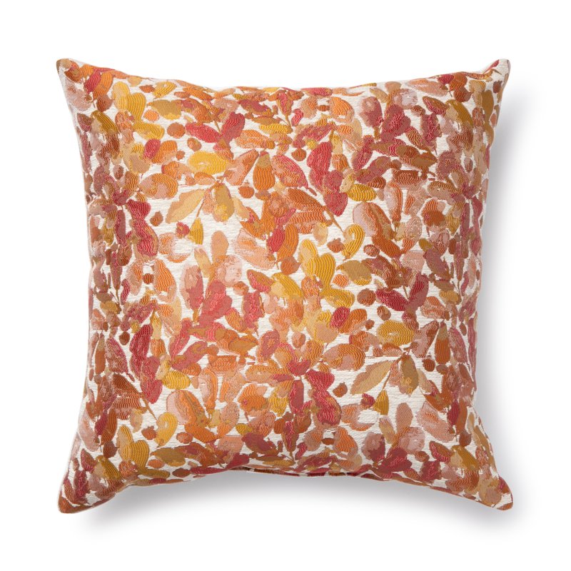 Decorative Botanical Throw Pillow 20x20 in Spice - Accent Cushion for Living Room & Bedroom