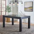 Rustic Rectangular Dining Table - Charcoal Finish