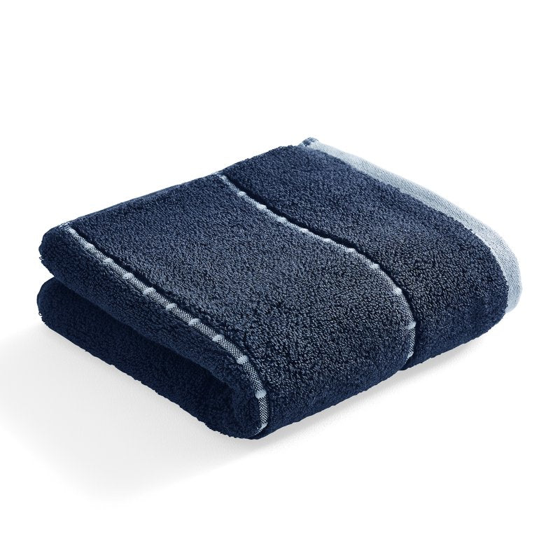 Better Homes & Gardens Caldwell Stripe Hand Towel - Blue Admiral, Navy, 16x28
