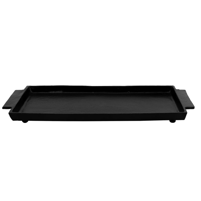 Cast Iron Finish Decorative Tray - Rustic Black, 1 of 1