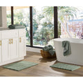 Reversible Cotton Bath Rug Set - Soft Green, 2-Piece, 17x24 & 20x30 Inches - Green River