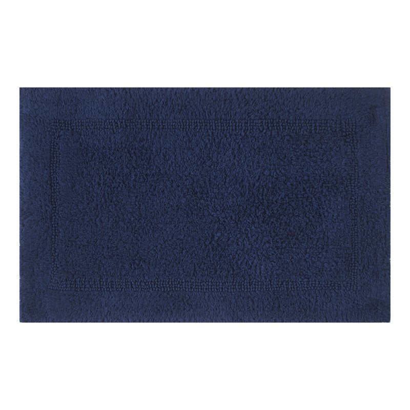 Better Homes & Gardens Reversible Cotton Bath Rug - Blue Admiral 17x24 Inches