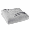 King Light Grey Cozy Knit Blanket - Recycled Material, Oeko-Tex, Machine Washable