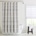Woven Shower Curtain - Vanilla Dream & Rich Black, 72x72 Inches, Recycled Polyester & Cotton