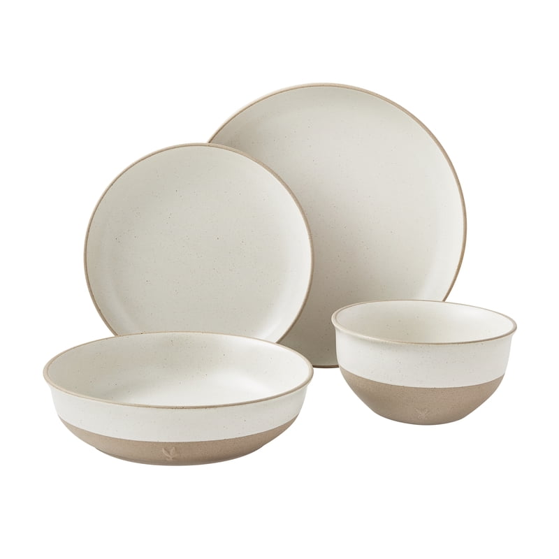 16-Piece Stoneware Dinnerware Set for 4 - White