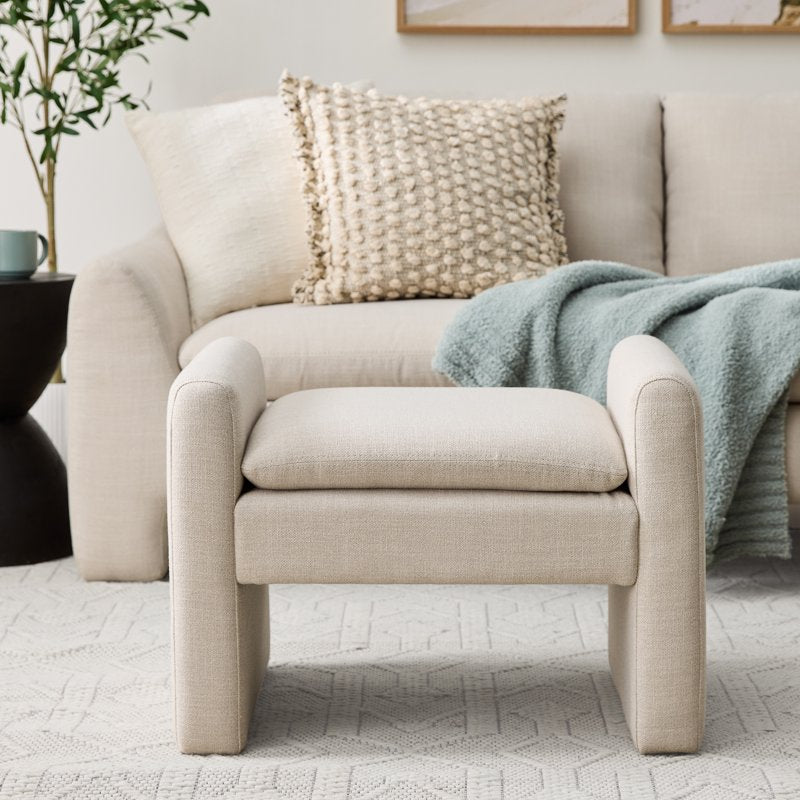 Emerson Ottoman - Compact Upholstered Footrest & Extra Seating