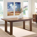 Rectangular Double Pedestal Dining Table - 70 in Walnut