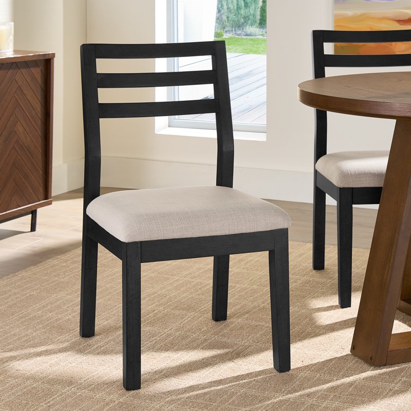 Ezra Dining Chair Set - 2 Pack Black and Cream