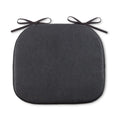 Faux Leather Memory Foam Chair Pad - Black, 15"W x 17"L