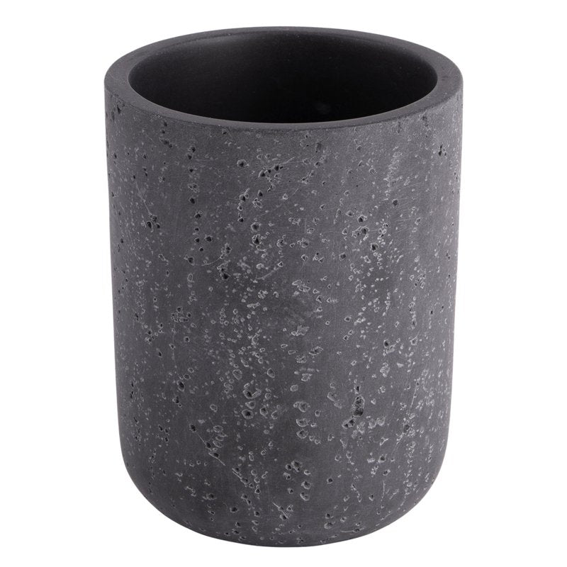Faux Stone Toothbrush Holder - Gray Bathroom Counter Accessory