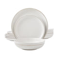 Gold Frost Dinnerware Set - 12-Piece Stoneware for 4