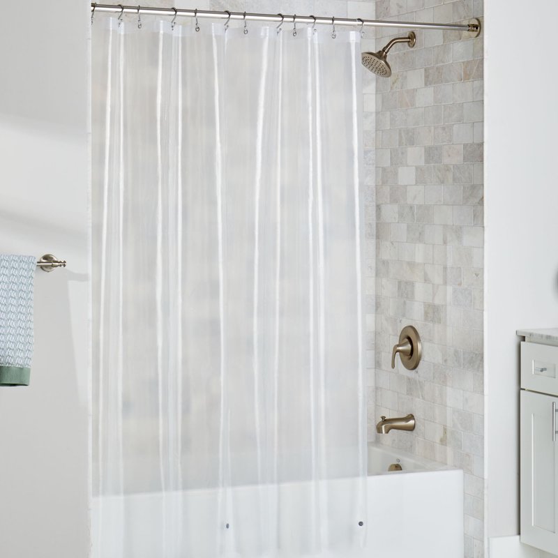 Heavyweight Clear PEVA Shower Liner - 70 x 72 Inches, Mildew Resistant