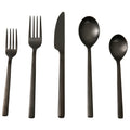 20-Piece Matte Black Stainless Steel Flatware Set - Service for 4
