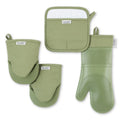 Oven Mitt, Potholder & Mini Mitt Set - Dark Cilantro Green