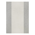 Jett Stripe Cotton Tablecloth 60" x 84" - Vanilla Dream & Grey Stone