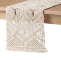 Macrame Table Runner - 90"x14" Natural Cotton - Single