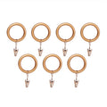 Gold Metal Curtain Clip Rings Set of 7 for 1-Inch Rods