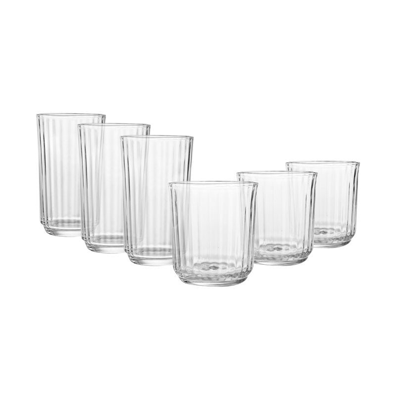 12-Piece Clear Drinkware Set - Elegant Glassware for Any Occasion