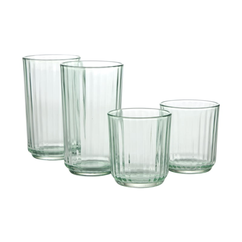 12-Piece Panello Green Drinkware Set - River Green