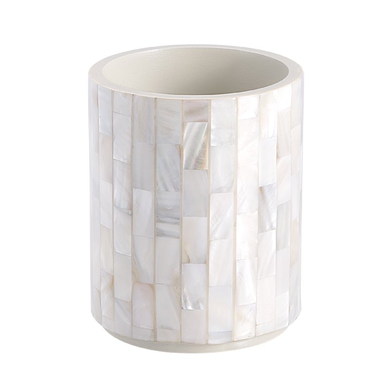 Pearlescent Bathroom Toothbrush Holder - Resin with Mother of Pearl Finish