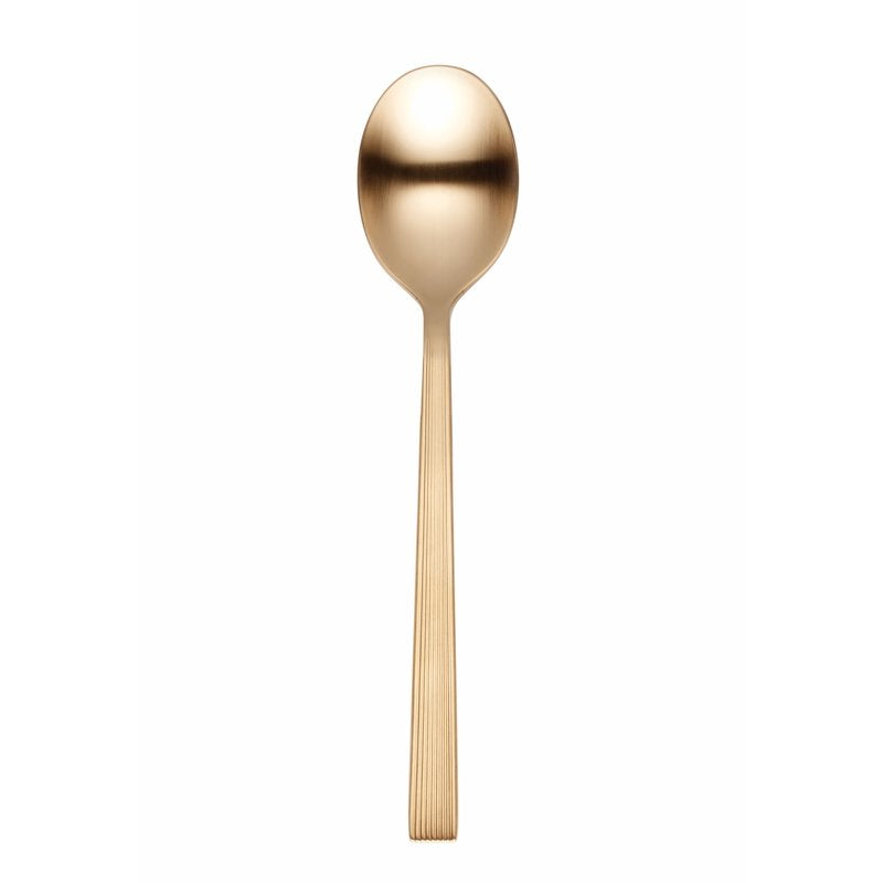 Stainless Steel Teaspoon with Ergonomic Handle - River Gold