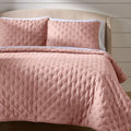 King Cotton Quilt Rose Chambray Bedding 104x92 All-Season Soft & Breathable