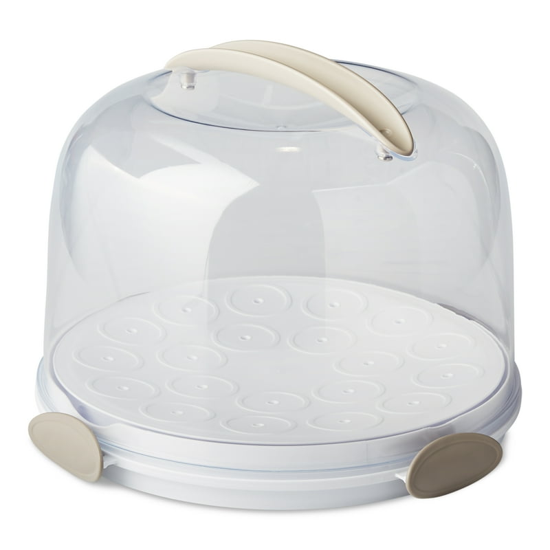 Round Cake Carrier with Clear Cover - 13 Inch, BPA Free