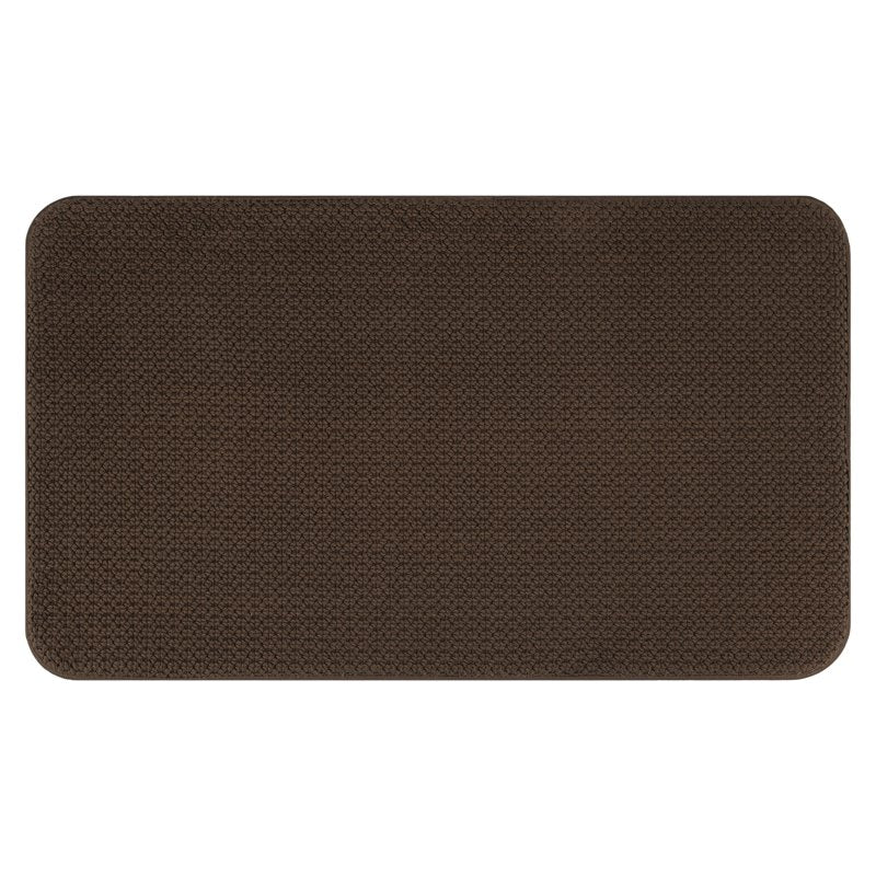 Cotton Memory Foam Bath Rug - Brown Basket, 20x34 Inches, Non-Slip