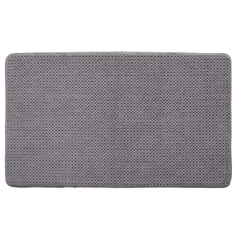 Memory Foam Bath Rug - Better Homes & Gardens Signature Soft Cotton, Gray Flannel, 20 x 34 Inches - Variation of Grey Flannel, Single