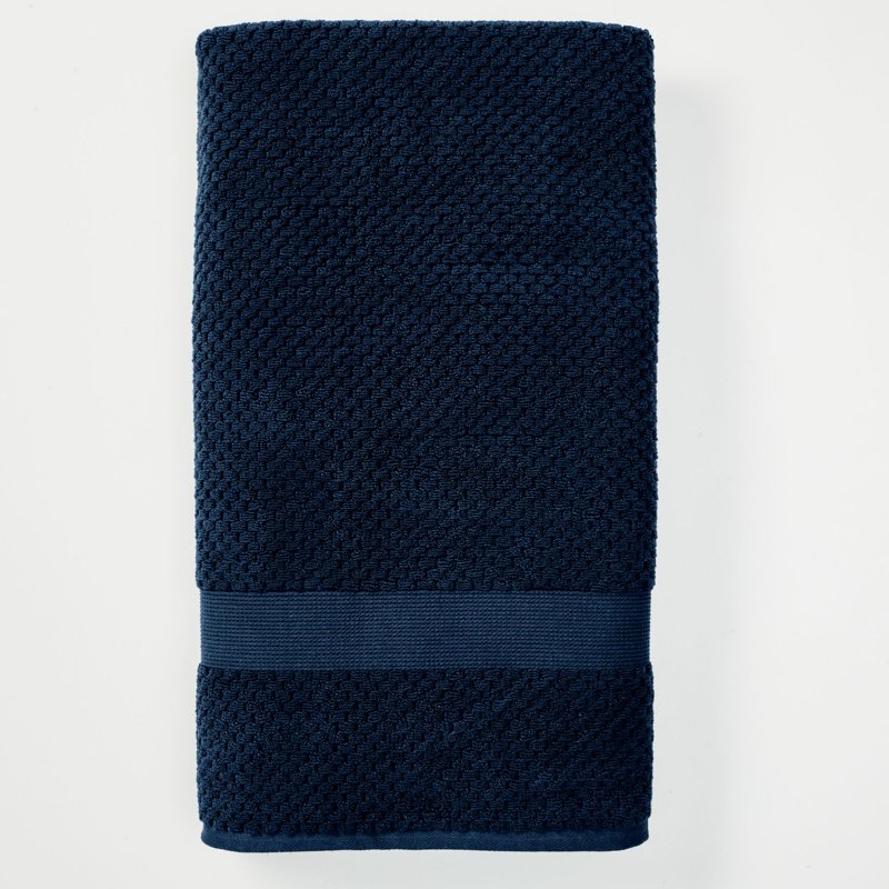 Better Homes & Gardens Soft Popcorn Textured Bath Sheet - Blue Admiral, 34x64 Inches