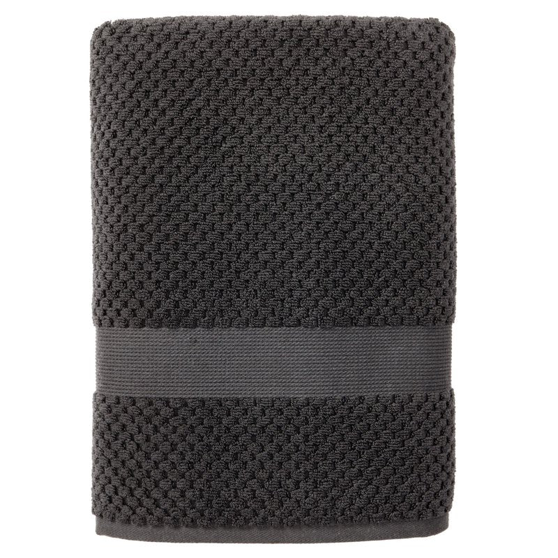 Better Homes & Gardens Grey Shadow Soft Cotton Popcorn Textured Bath Towel
