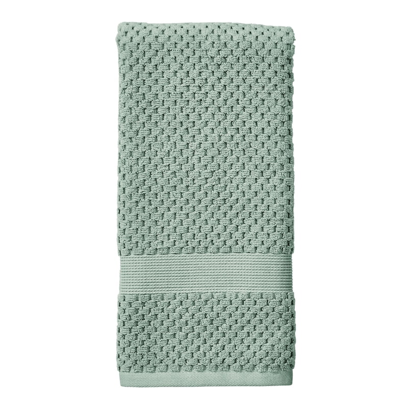 Better Homes & Gardens Soft Cotton Popcorn Textured Hand Towel - Green River