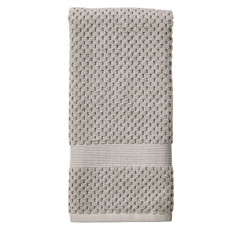 Better Homes & Gardens Soft Cotton Popcorn Textured Hand Towel - Soft Silver