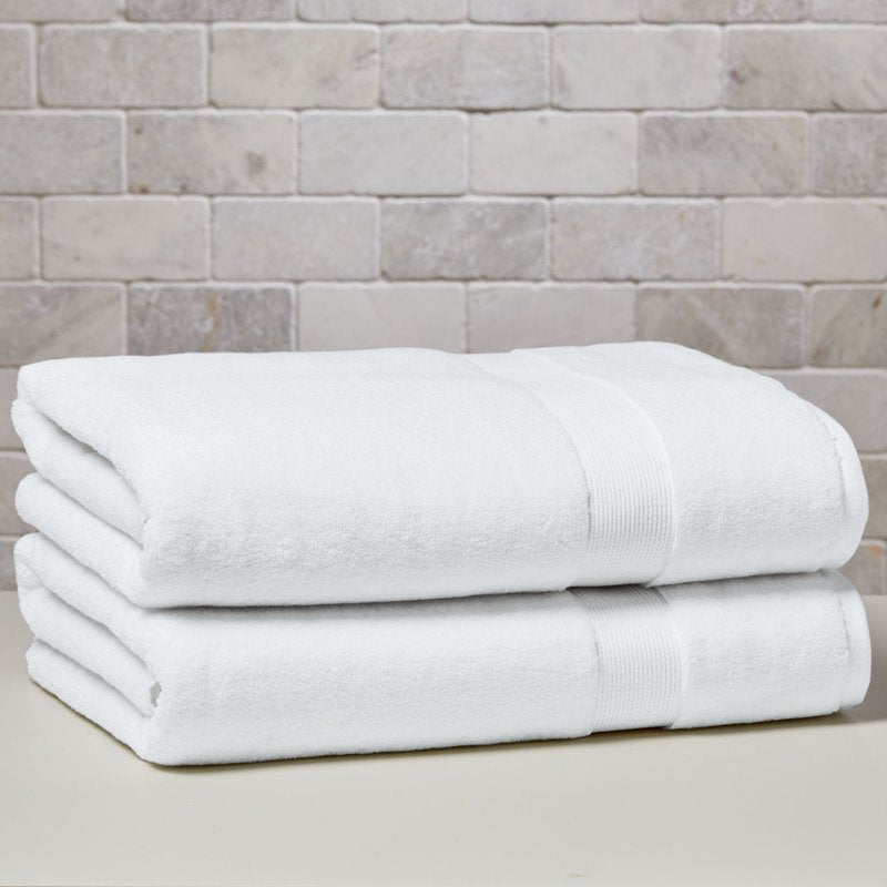 Better Homes & Gardens Arctic White 2-Piece Soft Cotton Bath Sheet Set - Extra Absorbent & Fluffy