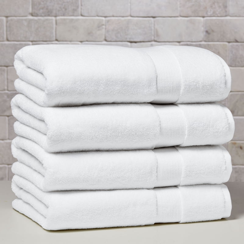 Better Homes & Gardens Soft Cotton Bath Towel Set - Arctic White, 4 Pieces