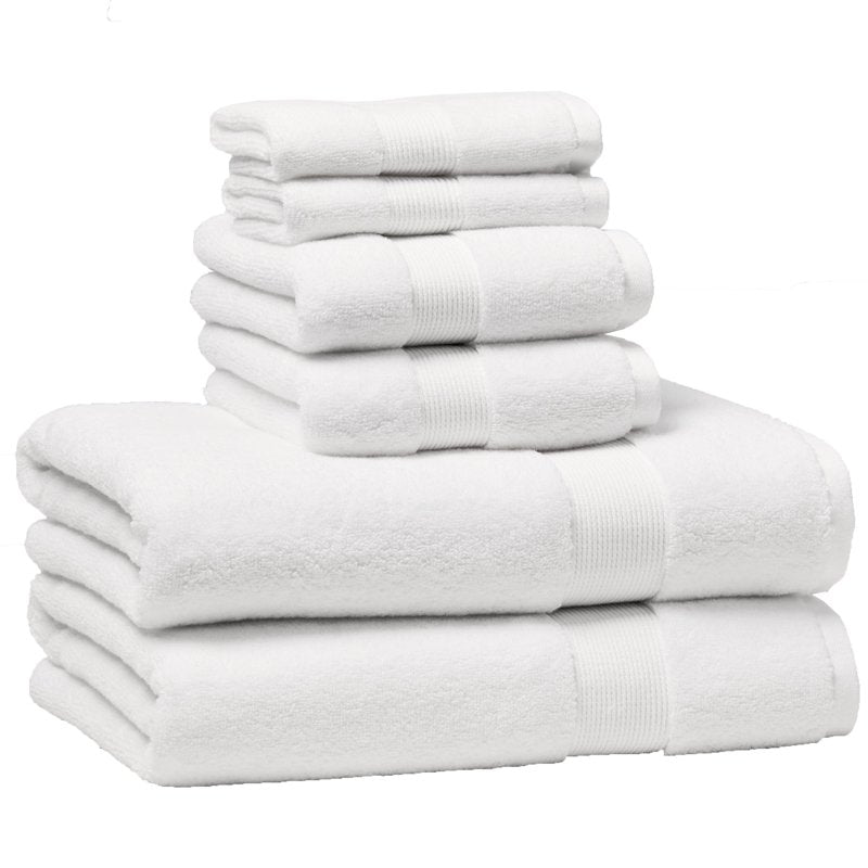 6-Piece Cotton Towel Set - Soft & Absorbent Arctic White, Variation of THIS listing