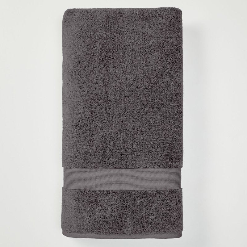 Cotton Bath Sheet - Soft, Absorbent, Fade-Resistant, 34x64 Inches - Grey Flannel Variation
