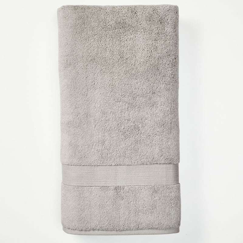 Better Homes & Gardens Soft Solid Cotton Bath Sheet - Silver, 34x64 Inches