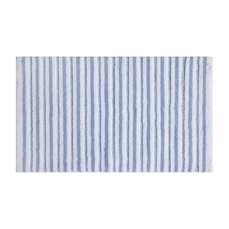 Better Homes & Gardens Soft Tufted Stripe Bath Rug - Blue Silver 20x34